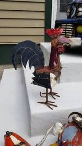 lot 87 image: Metal Art Outdoor Animal Creations  Bull, Dog and Rooster