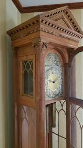 lot 4 image: Colonial 8 Grandfather Clock, German
