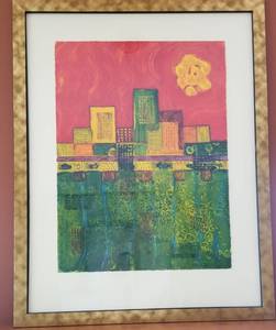 lot 62 image: Summer Cityscape Painting by Pam Weisdorf