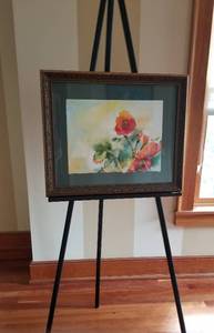 lot 64 image: Watercolor Poppies Original Art by Bonnie Crouch