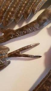 lot 6 image: Remy Eddy Haitian Recycled Steel Drum Art  Angel and Snake