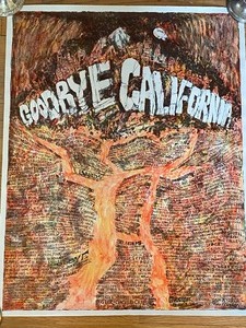lot 21 image: 1960s William Whitaker Vintage Goodbye California Poster