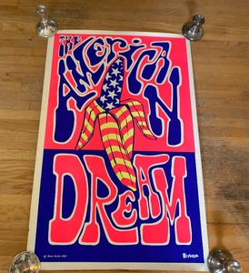 lot 19 image: Steve Sachs 1967 The American Dream Poster Psychedelic