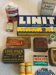 lot 60 image: Vintage Tins- Advertising