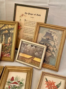 lot 166 image: Variety of Small Vintage Framed ArtPrints