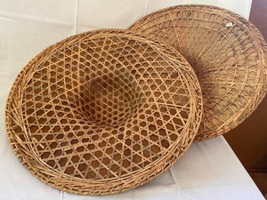 lot 158 image: Two Vintage Chinese Straw Hats