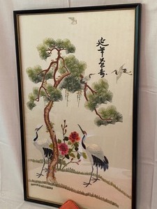 lot 149 image: Asian Silk Framed Embroidery