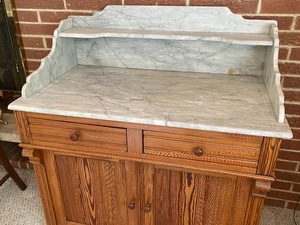 lot 142A image: Marble Top Commode