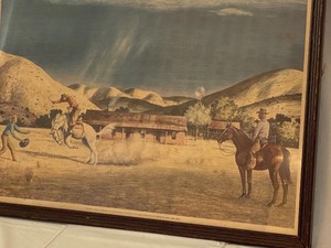 lot 133 image: Vintage Framed Western Print