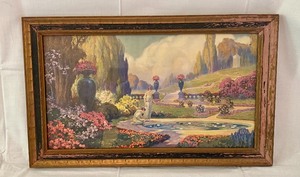 lot 144 image: Vintage Framed Print Garden of the Gods