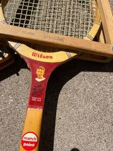 lot 247 image: 2 Vintage Tennis Rackets with Frames