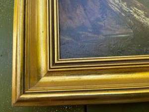 lot 298 image: Religious Oil Print in Gold Frame