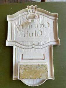 lot 306 image: Vintage Country Club Wall Mount Calendar