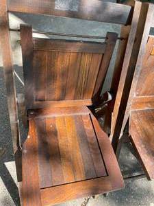 lot 308 image: 3 Vintage Childrens Folding Chairs