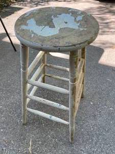 lot 357 image: Vintage Wooden Barstool