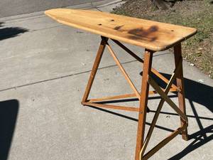 lot 365 image: Vintage Wooden Folding Ironing Board