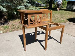 lot 372 image: Vintage Chair With Attached Table Piece