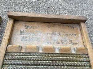 lot 387 image: 2 Vintage Washboards With Excellent Graphics