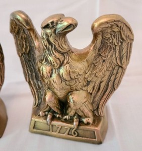 lot 83 image: Vintage PM Craftsman Brass Bookends