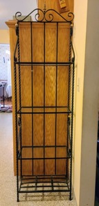 lot 87 image: Decorative Black Metal Shelf