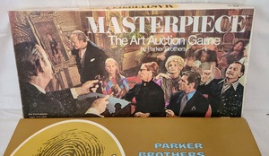 lot 99 image: Vintage Clue and Masterpiece Detective Board Games