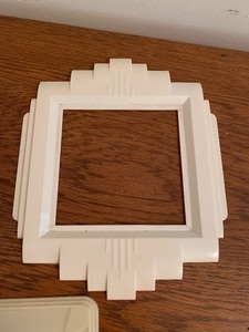 lot 435 image: Vintage Plastic Art Deco Wall Outlet Plates