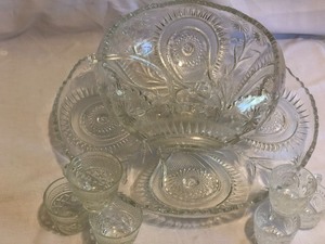 lot 268 image: Punchbowl and cups