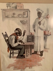lot 220 image: Vintage Framed Cream of Wheat Advertising Print