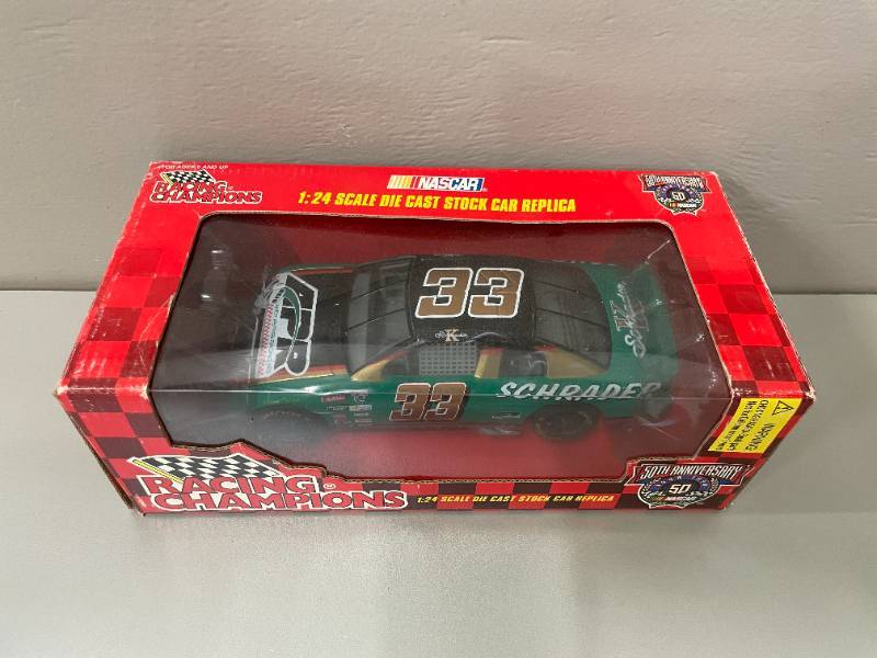 NASCAR 50th Anniversary Schrader #33 124 Scale Die Cast Stock Car Replica