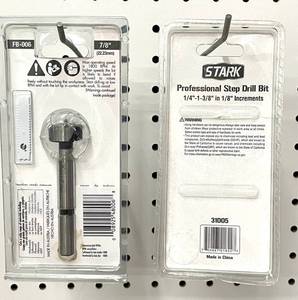 Stark and Diablo Step and Forstner Drill Bits.&nbsp