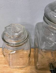 Lot of Kitchen Beverage Pitchers, Jars and Beverage Dispenser