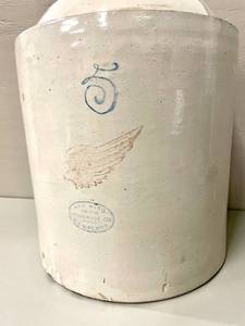 Redwing Pottery #5 Vintage Stoneware 5 Gal Crock Jug