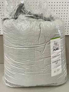 EcoPure Gray Cotton FullQueen Sized Comforter Bedding Set