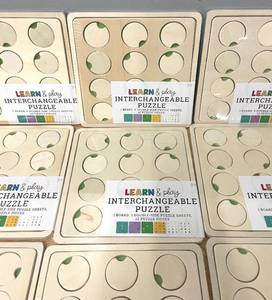 Lot of Preschool Wooden Puzzles