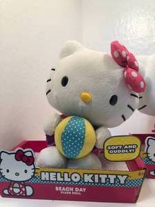 lot 65 image: Lot of 2 NEW HELLO Kitty Beach Day Plush Doll