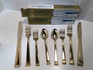 lot 36 image: Vintage New Silverware in boxes