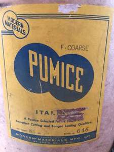 lot 50 image: Vintage Pumice Italian Round storage  Shipping Container & 2 Water Flotation Devices