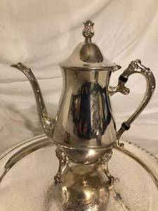 lot 96 image: Silver Plated Coffee Set