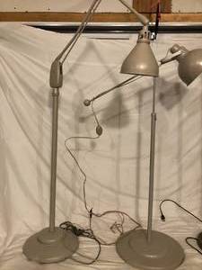 lot 113 image: 3 Mid-Century Floor Lamps