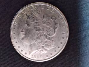 1889 Morgan Dollar, AU...