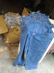 Huge Box of Carolina Blues Overalls...