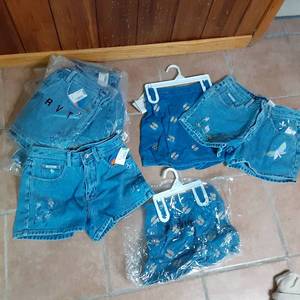 Girls Juniors R.V.T. Jean Shorts ...