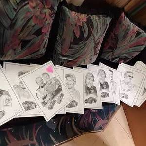 Dale Atkins Art Nascar Sketches Se...
