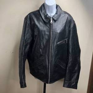 lot 10 image: Black Leather M. Julian Wilsons Leather Jacket  (L)