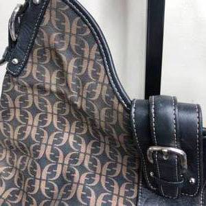 lot 46 image: Brown Fossil Monogram Mini Handbag
