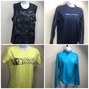 lot 99 image: Athletic Shirt Collection (S,M,XL) Champion Under Armour Casall The North Face
