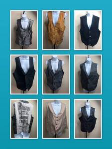lot 77 image: Vest collection (S,M,L)  Probtouomo Qps Greatland Apparel structure Bar III Express Redsnap