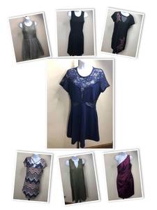 lot 98 image: Womens Dress Collection (S,M,L) Charlotte Russe Cynthia Rowley Sauci Time and Tru Express Davids Bridal