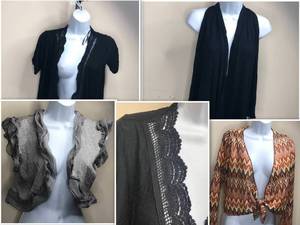 lot 96 image: Womens Cardigan Collection (S,M) B Darlin Nothington Garage Charlotte Russe IZ Buyer