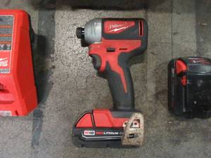 Milwaukee M18 18-Volt Lithium-Ion Brushless Cordless 14 in. Impact Driver Kit with Two 2.0 Ah Batteries, Charger and Hard Case 2850-22CT